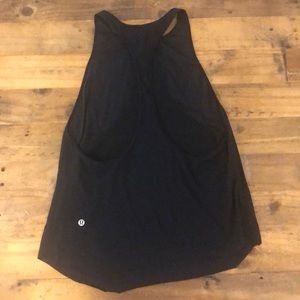 Lululemon black racerback tank with mesh detail